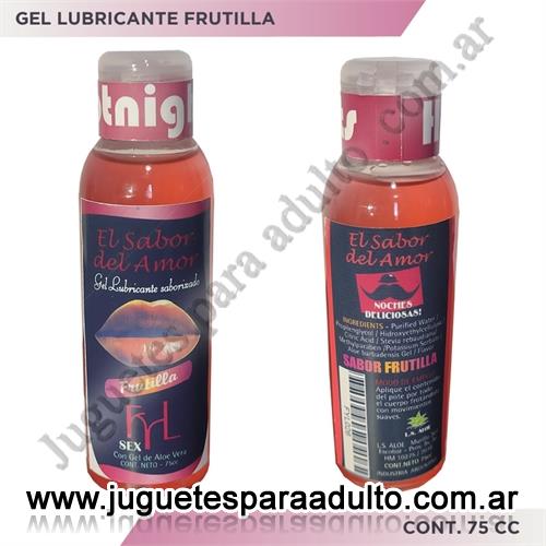 Aceites y lubricantes, , Gel sabor del amor frutilla 75cc